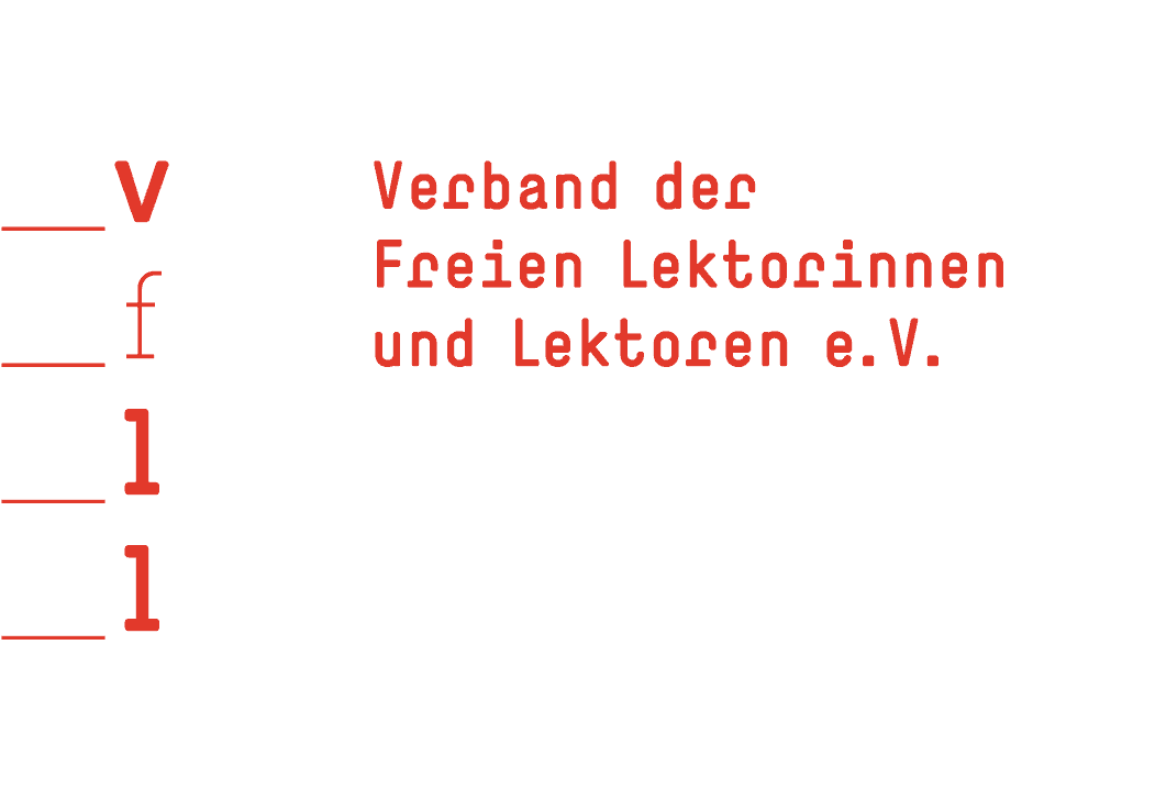 Wort-Bild-Marke bzw. Logo des Verbands der Freien Lektorinnen und Lektoren e. V.